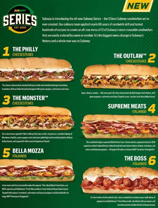 Subway Launches 12 All New Sandwiches